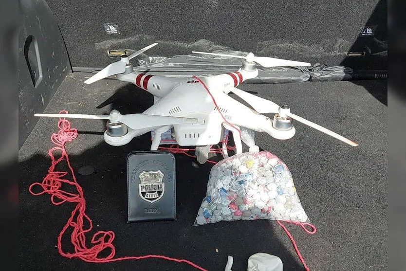 PC de Apucarana apreende drone carregado com drogas