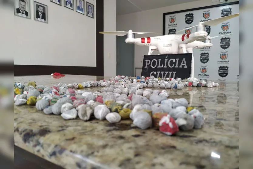 PC de Apucarana apreende drone carregado com drogas