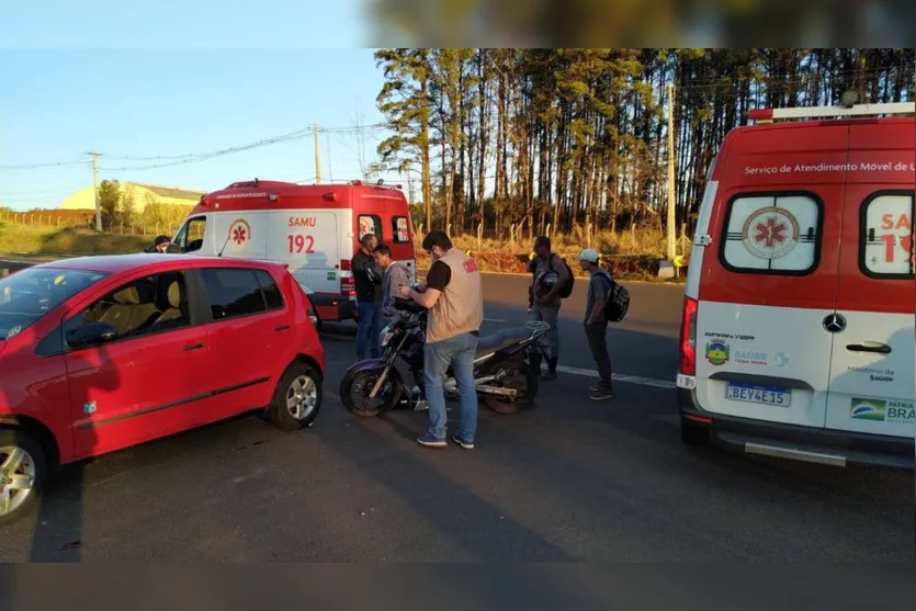 Pai e filho ficam feridos em acidente no Contorno Sul