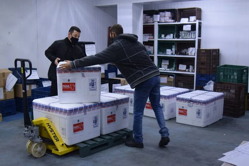 Paraná recebe lote com 114 mil vacinas contra a Covid-19