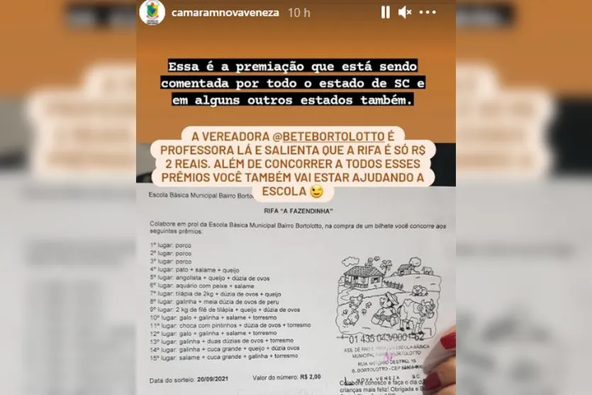 Prêmios de rifa fazem vereadores gargalharem durante sessão