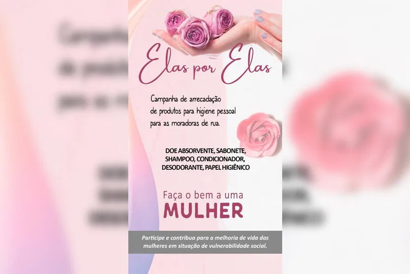 Projeto vai doar produtos de higiene pessoal para mulheres