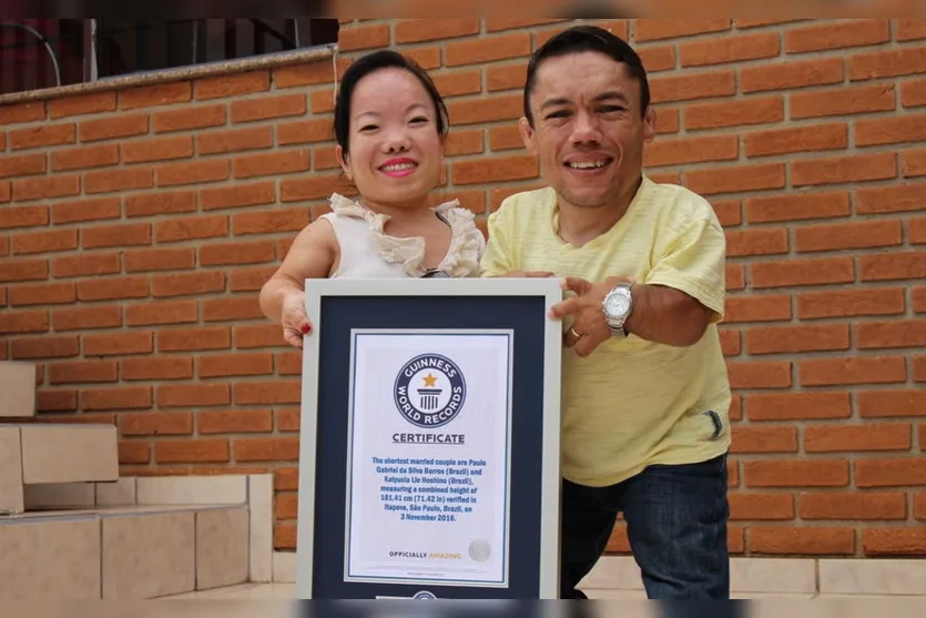  Reconhecidos desde 2016 pelo Guinness Book como o 'menor casal do mundo' 