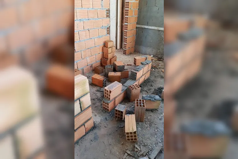 Salão paroquial em construção é alvo de vandalismo no Pirapó