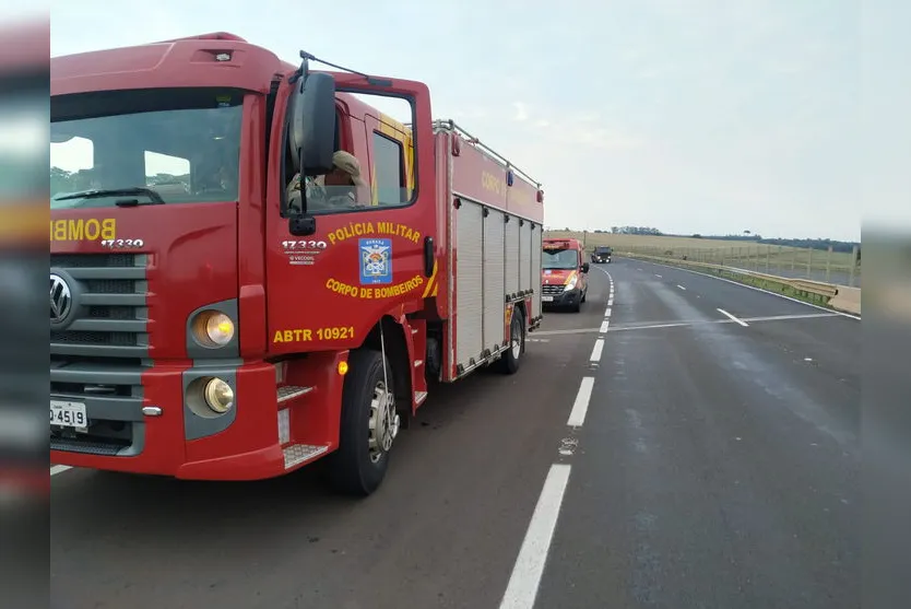 Samu atende mulher em crise nervosa no pontilhão da BR 376