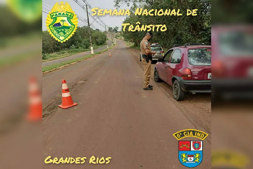 6ª CIPM  inicia ações da semana nacional de trânsito