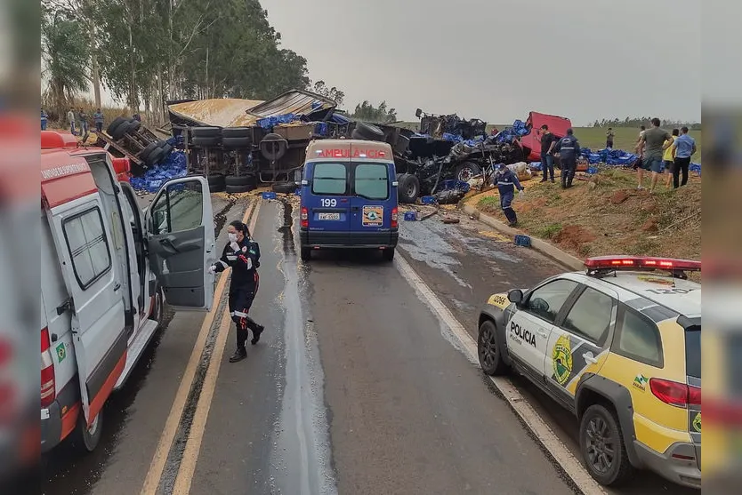 Acidente com caminhão de cerveja faz vítima fatal na BR-376