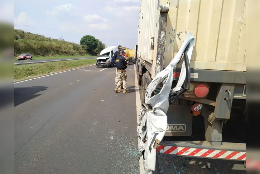 Acidente na BR- 376: Motorista de Apucarana fica ferido