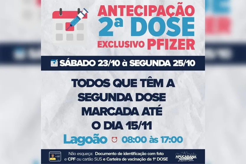 Apucarana anuncia vacinação para adolescentes de 12 anos