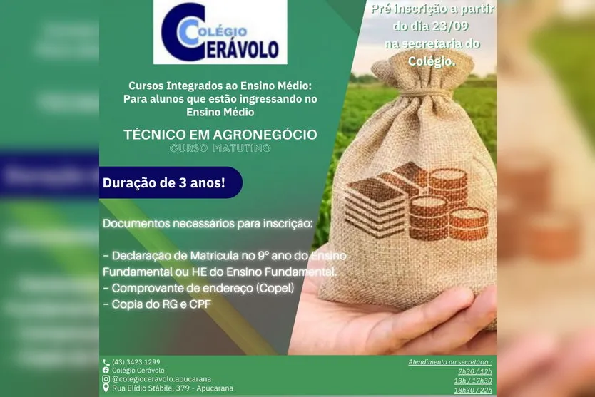 Cerávolo abre inscrições para cursos profissionalizantes