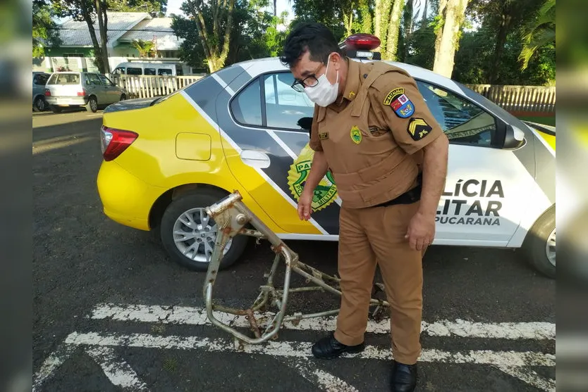 Chassi de moto furtada em 2007 é encontrado em Apucarana