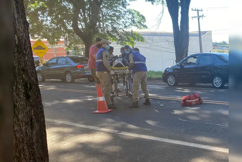 Colisão entre motos em Apucarana deixa homem ferido