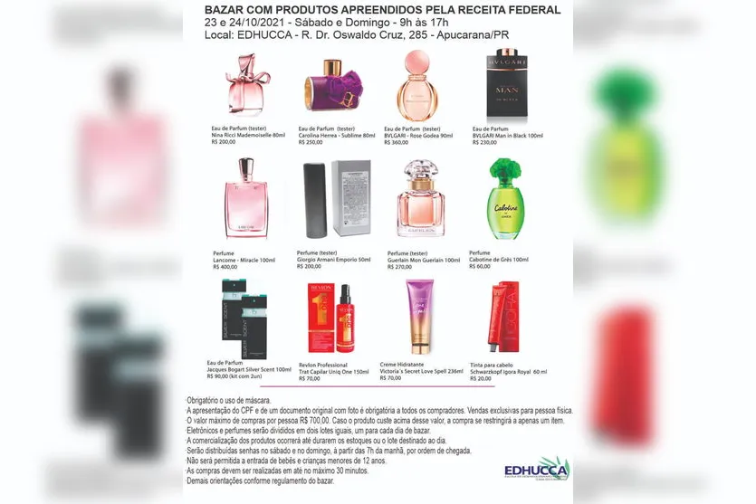 Edhucca realiza bazar “Receita” neste sábado e domingo