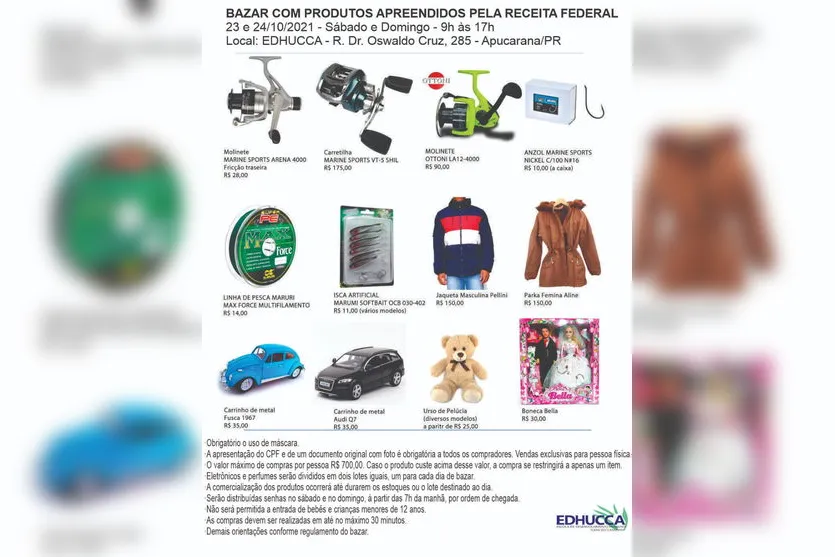 Edhucca realiza bazar “Receita” neste sábado e domingo