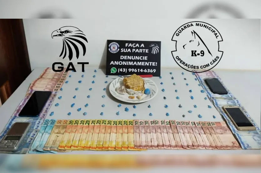 GAT apreende drogas com apoio da cadela Dara em Arapongas