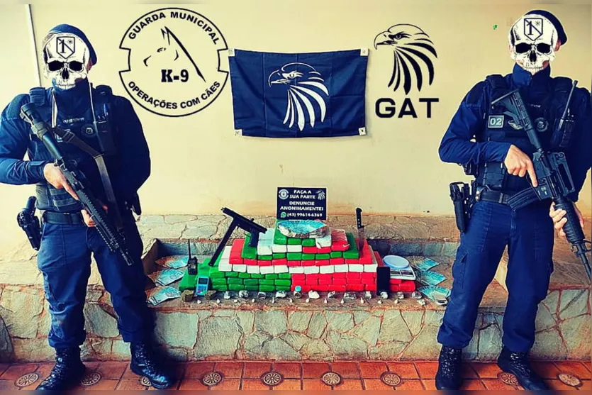 GM de Arapongas apreende mais de 50 Kg de maconha