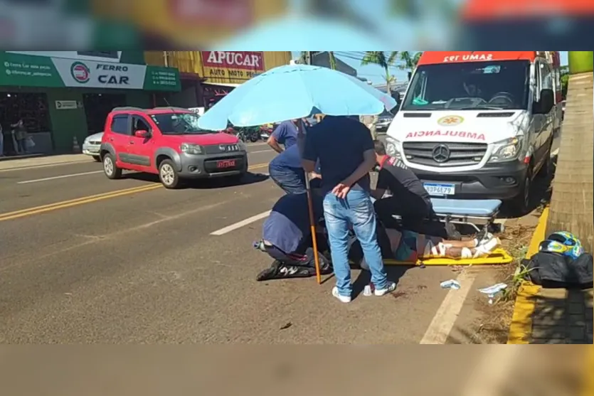 Grave acidente em avenida de Apucarana deixa dois feridos