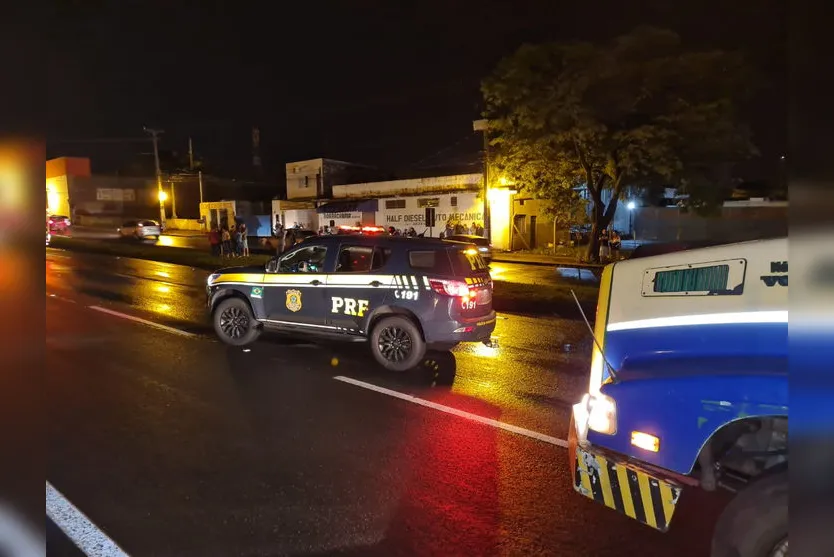 Homem morre atropelado por caminhão na BR-376, em Sarandi