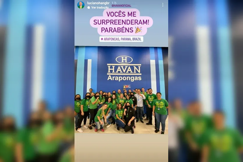 Luciano Hang faz visita surpresa em Arapongas; veja