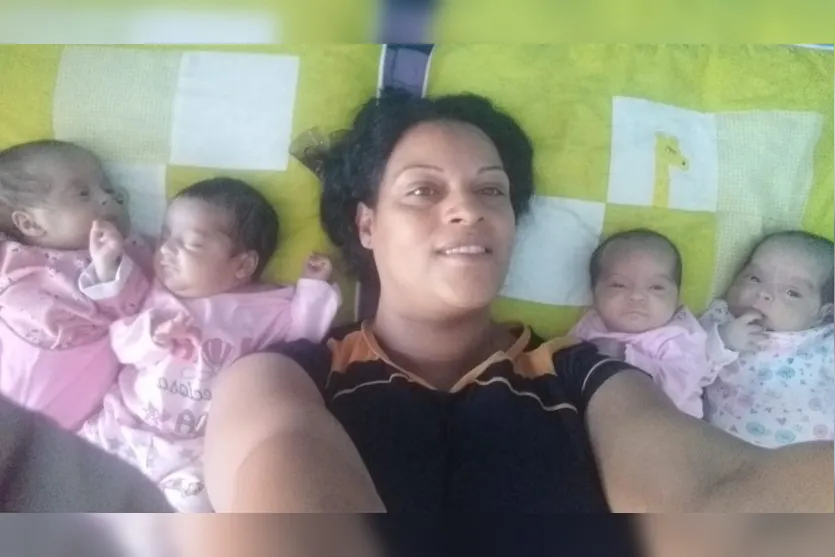 Mãe dá à luz a quadrigêmeas após 9 anos da 1ª gestação no PR