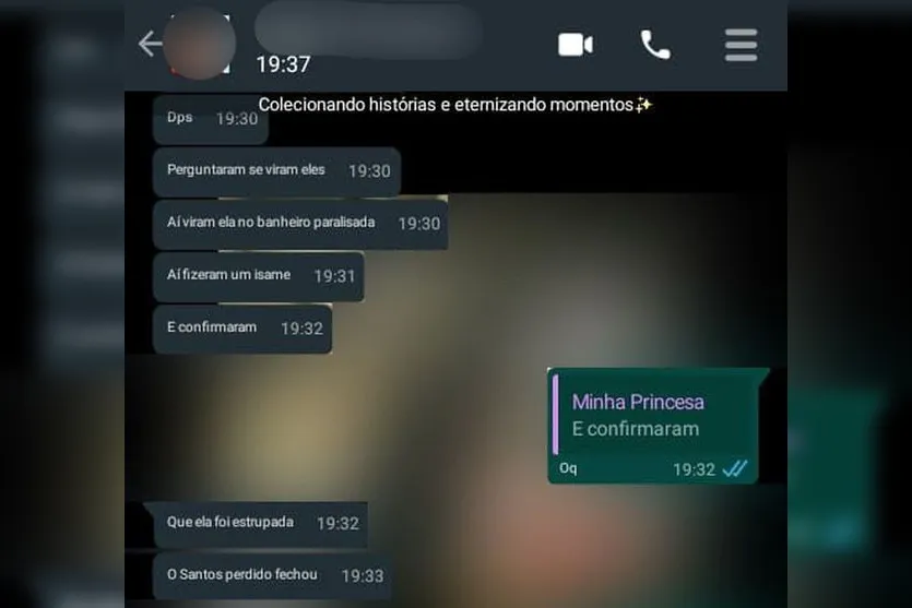Mãe descobriu por WhatsApp que filha de 9 anos foi estuprada