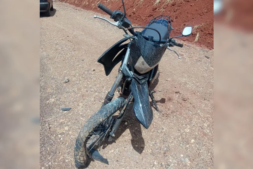 Motociclista fica ferido em rodovia rural de Ivaiporã
