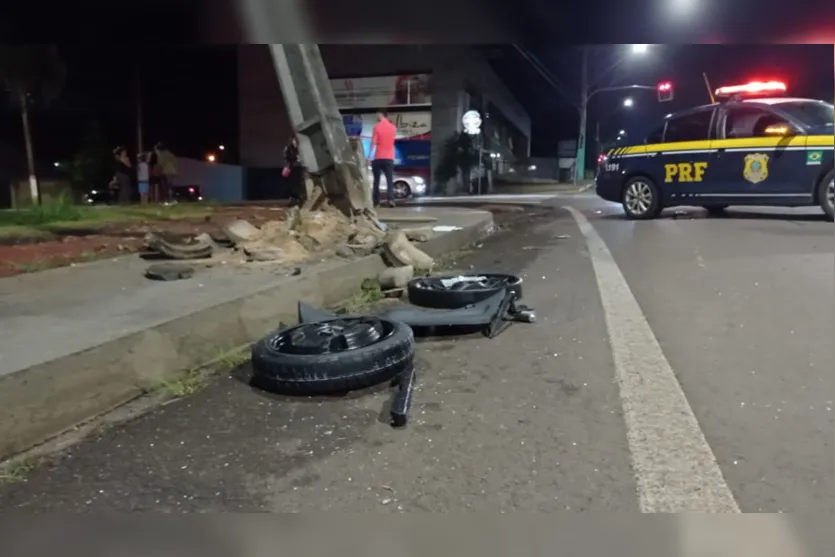 Motorista provoca acidente em Apucarana e foge do local