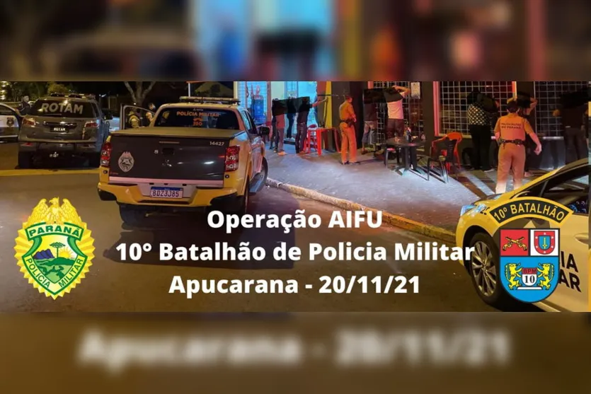 Operação AIFU: 367 pessoas são abordadas em Apucarana