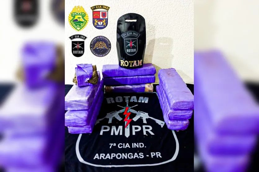 PM de Arapongas apreende mais de 6 Kg de maconha