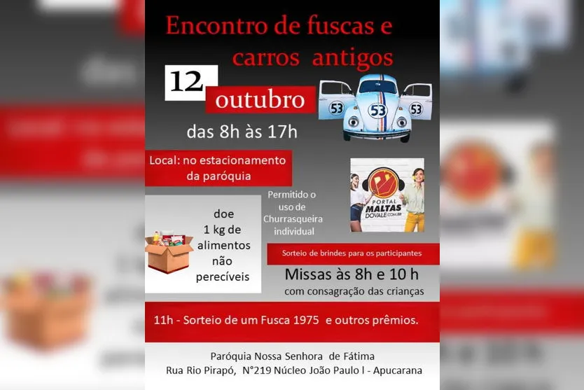 Paróquia de Apucarana tem programação especial no feriado