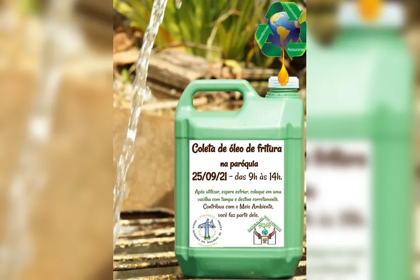 Paróquia entrega mudas e realiza coleta de óleo usado