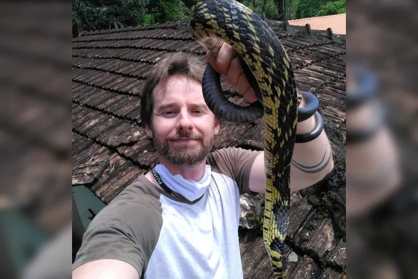 Susto: mulher encontra cobra de um metro ao ir tomar banho