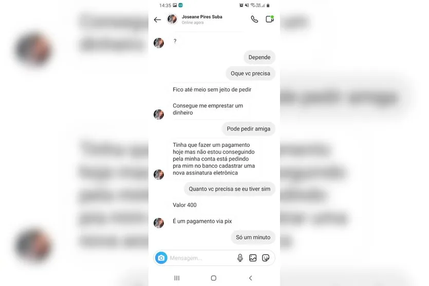 Apucaranense tem Insta hackeado e criminoso aplica golpes