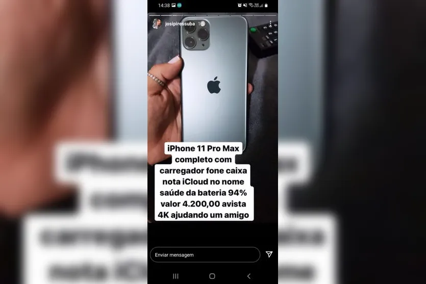 Apucaranense tem Insta hackeado e criminoso aplica golpes