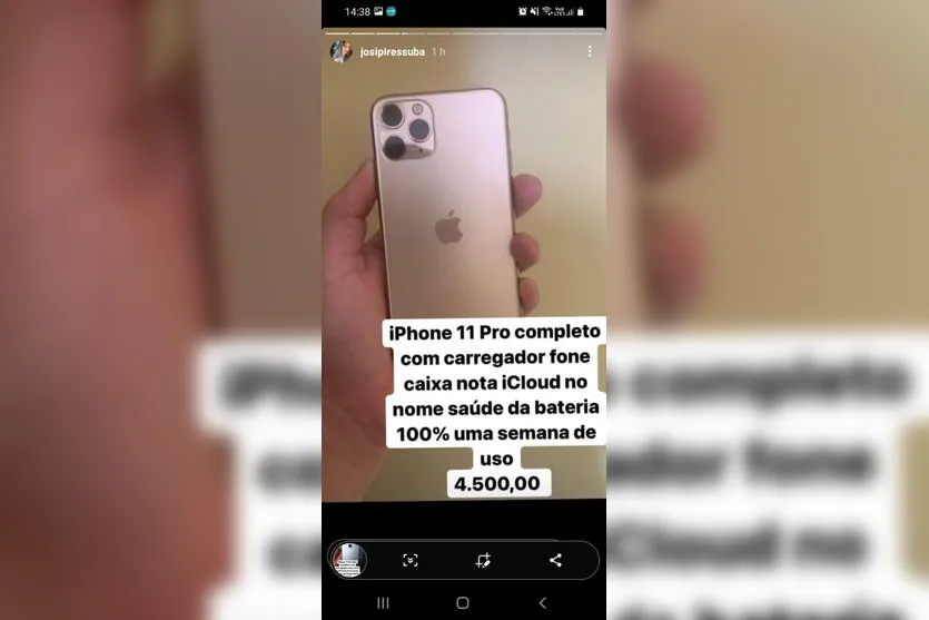 Apucaranense tem Insta hackeado e criminoso aplica golpes