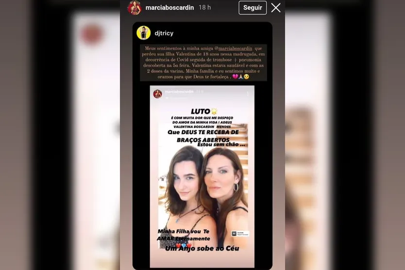 Covid-19: Modelo Valentina Boscardin morre aos 18 anos