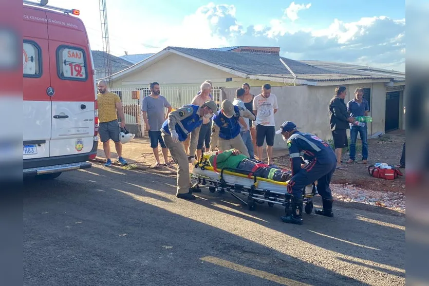 Criança e ciclista são socorridos após acidente no Pirapó