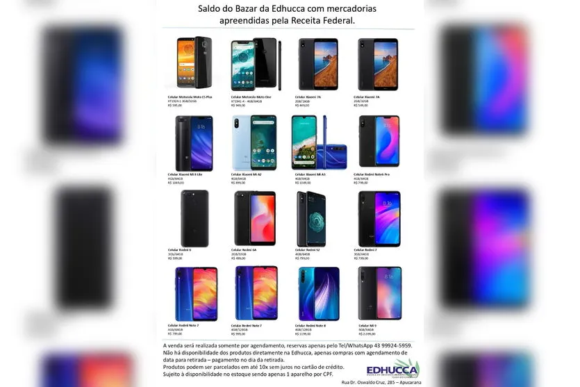 Edhucca realiza bazar especial só de celulares