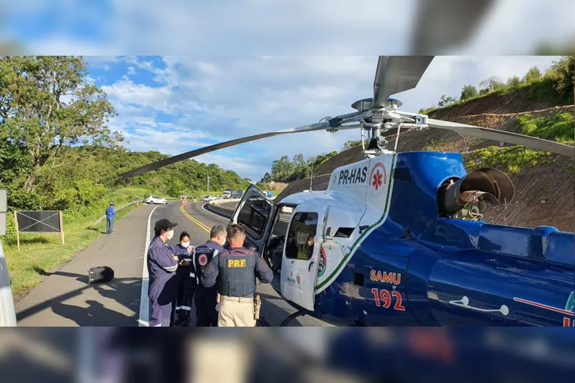 Grave acidente na BR-376 deixa motorista ferido