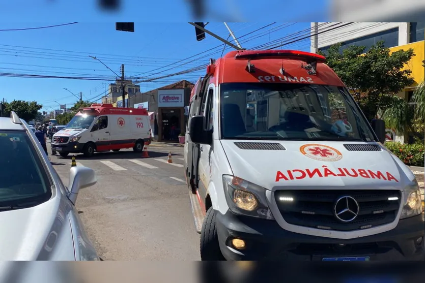 Idosa fica ferida em acidente no centro de Arapongas