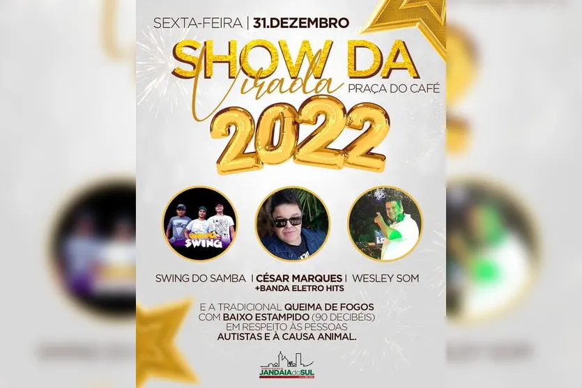 Jandaia do Sul vai promover Show da Virada dia 31