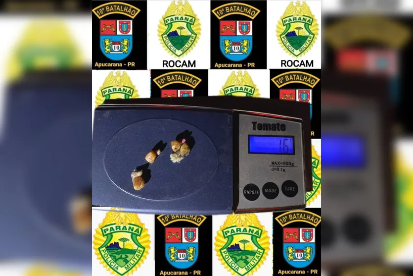 Jovem tenta esconder droga na boca, mas é apreendido pela PM