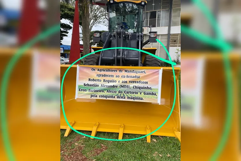 Mandaguari ganha pá escavadeira através de emenda de Requião