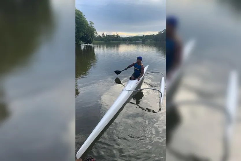 Medalhista  apucaranense realiza treinos no Lago Jaboti