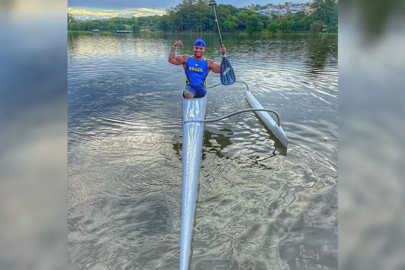 Medalhista  apucaranense realiza treinos no Lago Jaboti