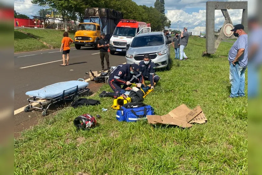 Motociclista é arrastado em acidente na BR 369 em Apucarana