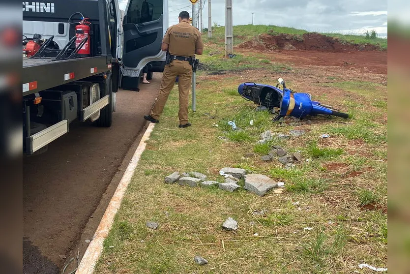 Motociclista fica ferido após acidente no Jardim Interlagos