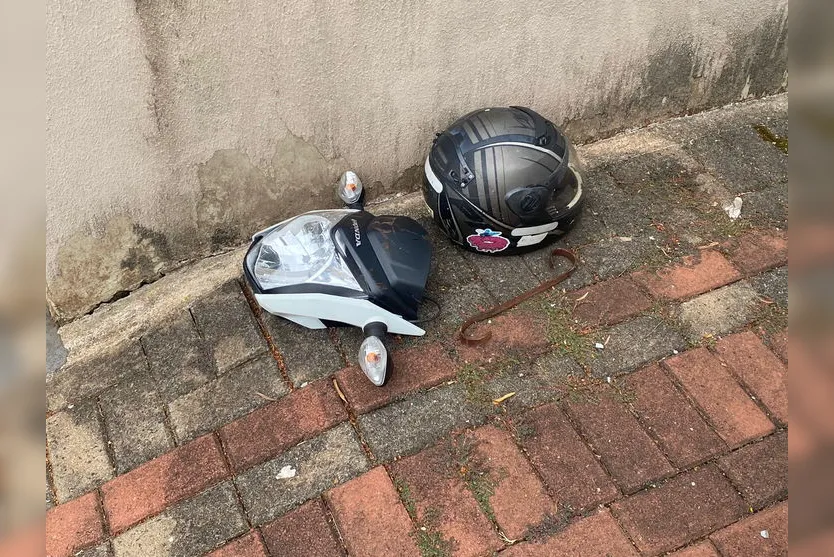 Motociclista se enrosca em fios e fica ferido em Apucarana