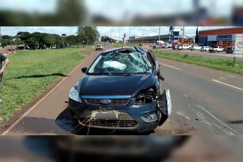 Motorista fica ferida após acidente na PR 218