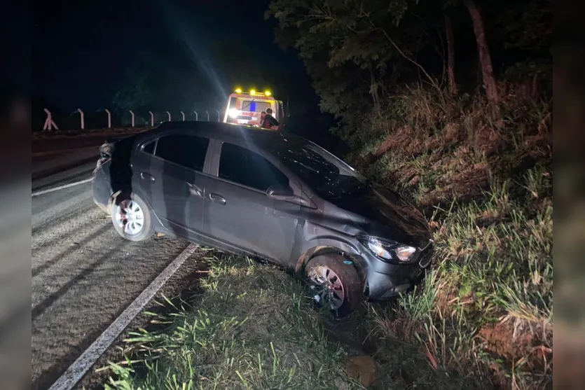 Motorista sai da pista e fica ferido no Contorno Norte